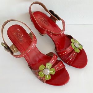 Spring Step Aliana Flower Sandals Sz 41